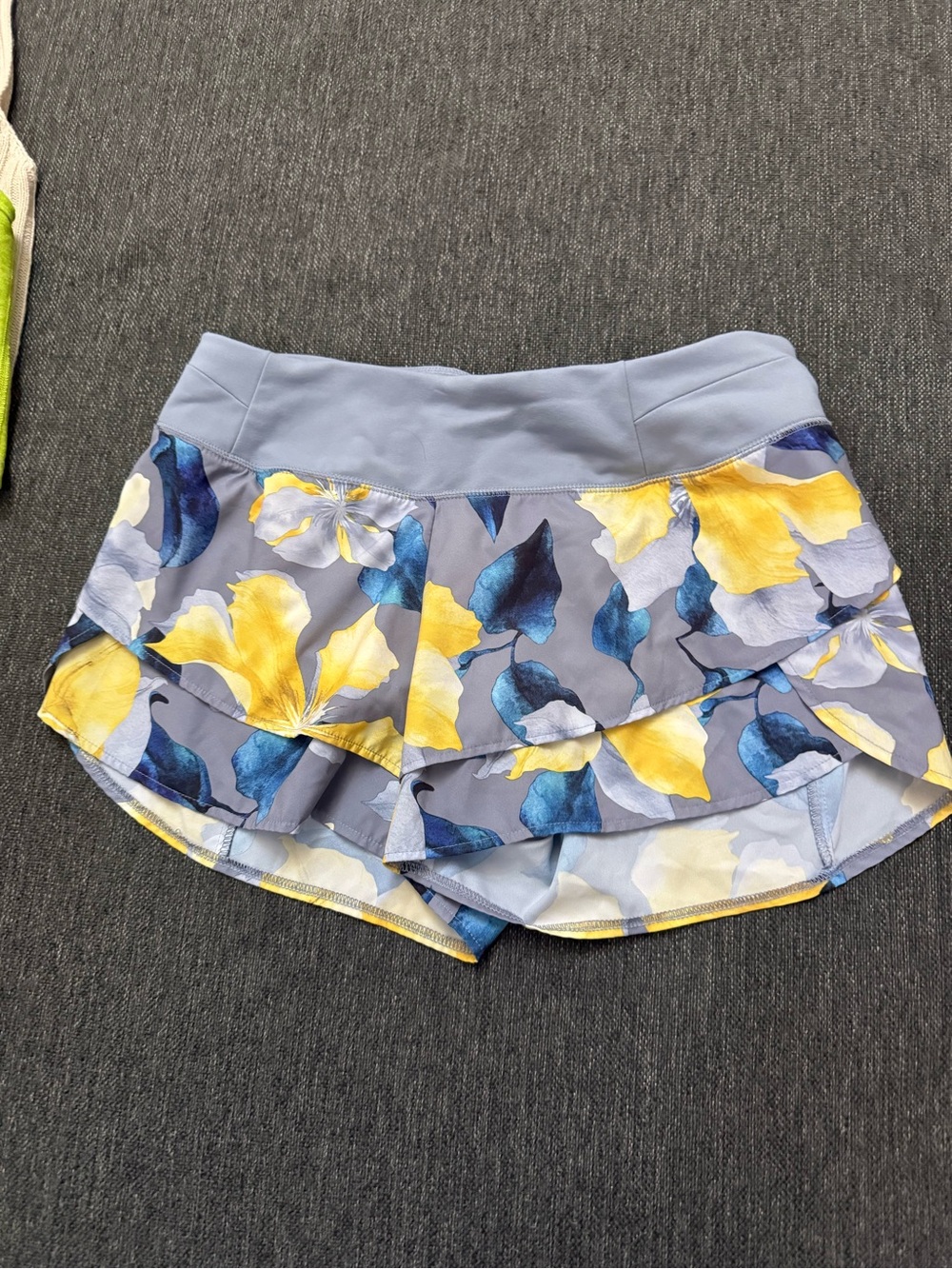 Calla Carrie Underwood Floral Ruffle Shorts - Light Blue, Yellow & Navy medium
